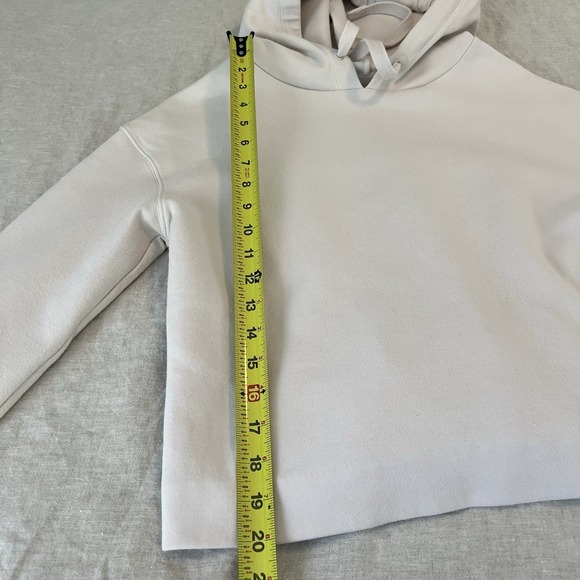 Vince cinch back Cropped Hoodie women's X small Sweatshirt Casual Sandstone - Picture 12 of 13